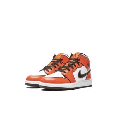 Chaussures de Basketball Air 1 Mid SE PS Turf Orange pour Enfants BQ6932-802