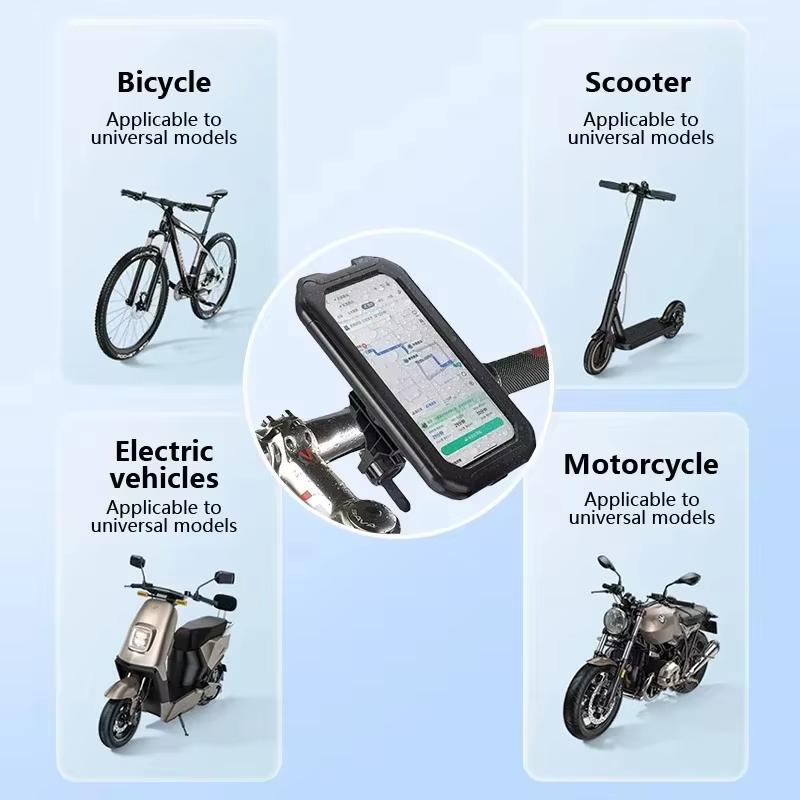 Waterproof Bicycle Phone Holder Motorcycle Bike Phone Case Bag for Bike Phone Stand Mount 360° Rotation for 5.5-6.9inch