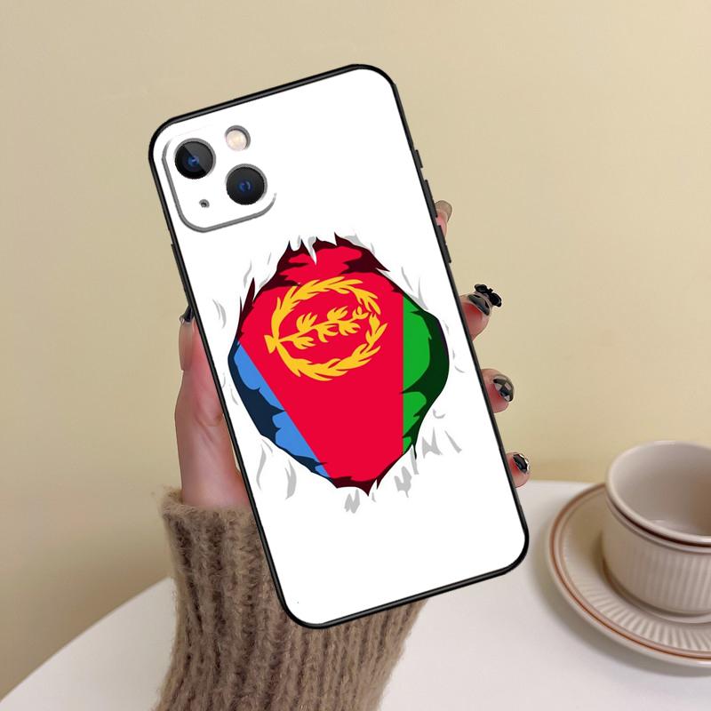 Eritrea Flag Phone Case For iPhone 17 16 15 14 13 11 12 Pro Max mini 15 16 Plus 16e 17 Air Cover Funda