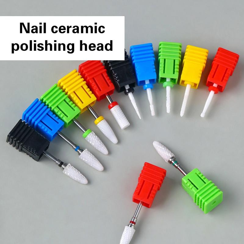Ceramic Milling Cutter Nail Drill Bit Electric Manicure Pedicure Mill Bits Machine Files Nail Art Tools Equipment