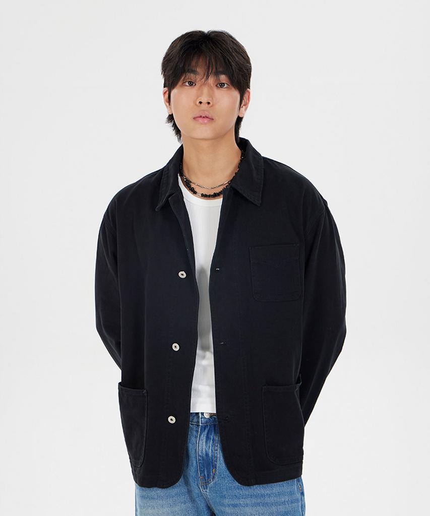 Makeitto Cotton Work Jacket_Black