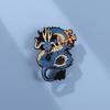 Creative Azure Dragon Brooch: Retro Styling Metal Pin for Clothes, Bags, and Apparel Jewelry.