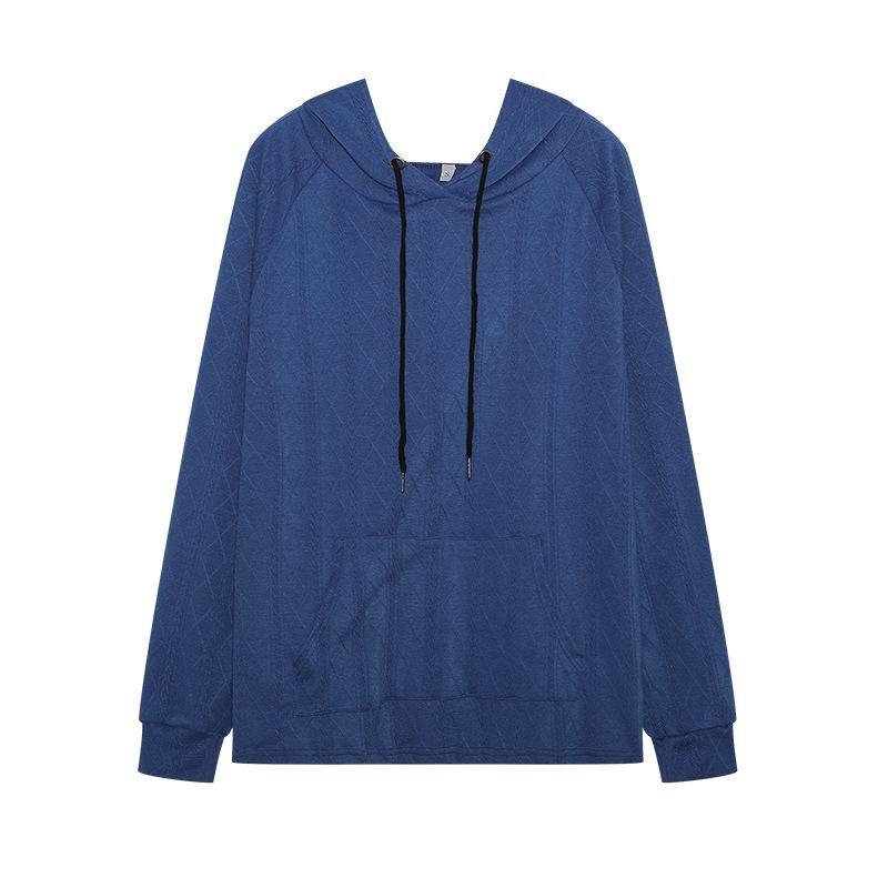 2024 Women's Casual Plus Size Jacquard Hooded Sweatshirt - Autumn/Winter Collection