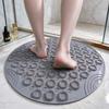 Rutschfeste runde Duschmatte für Badezimmer, Gummi-Badematte mit Massage-Noppen, Abflusslöchern und Saugnäpfen, Sichere rutschfeste Matte für Duschkabine