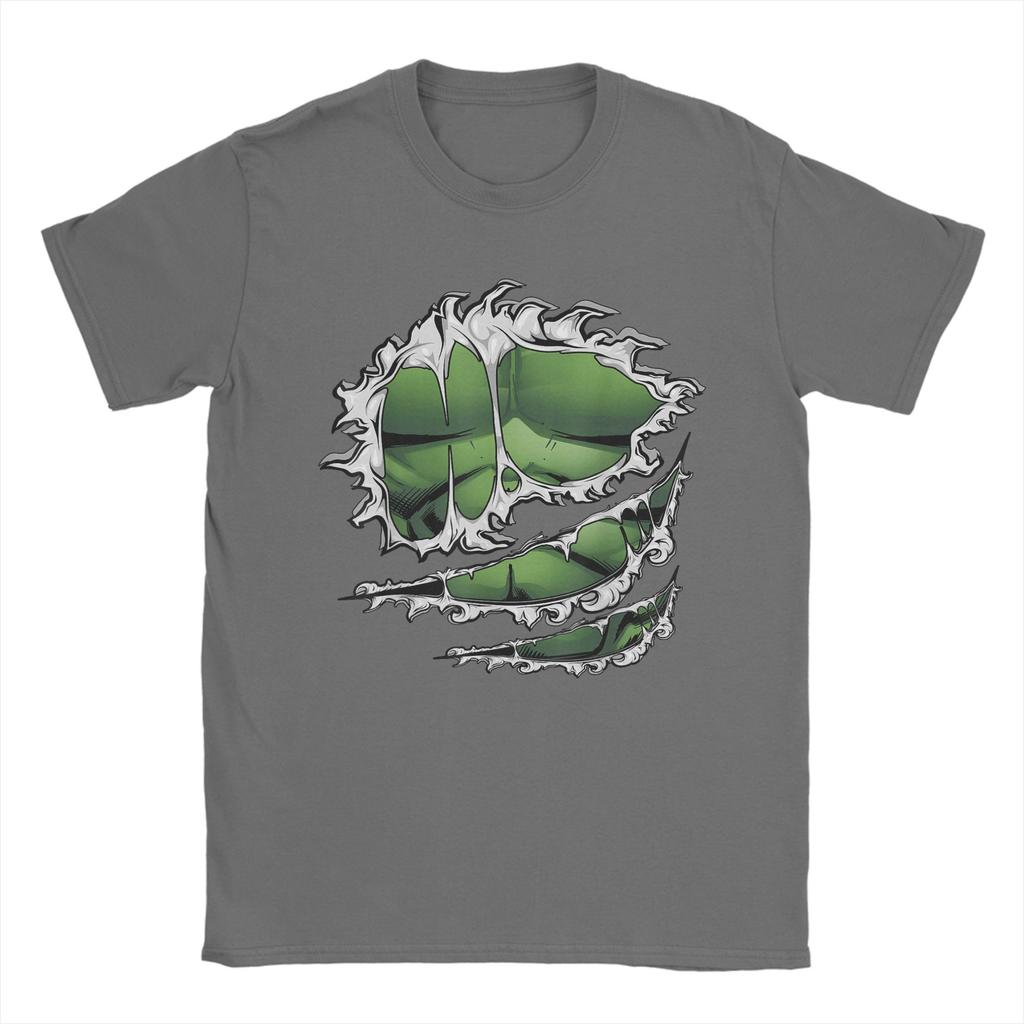 Avengers Hulk zerissene T-Shirts Unisex 100% Baumwolle Freizeit-T-Shirt Rundhals T-Shirt Kurzarm Kleidung Sommer