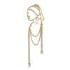 1PC Alloy Brooch Fashion A Girl Elegant Tassel Brooch For Women With Pearl Earrings Dress Collar Accesories Pins Jewelry