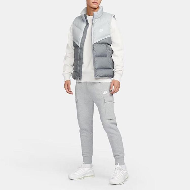 New Nike Down Vest Men's Gray FB8184-077