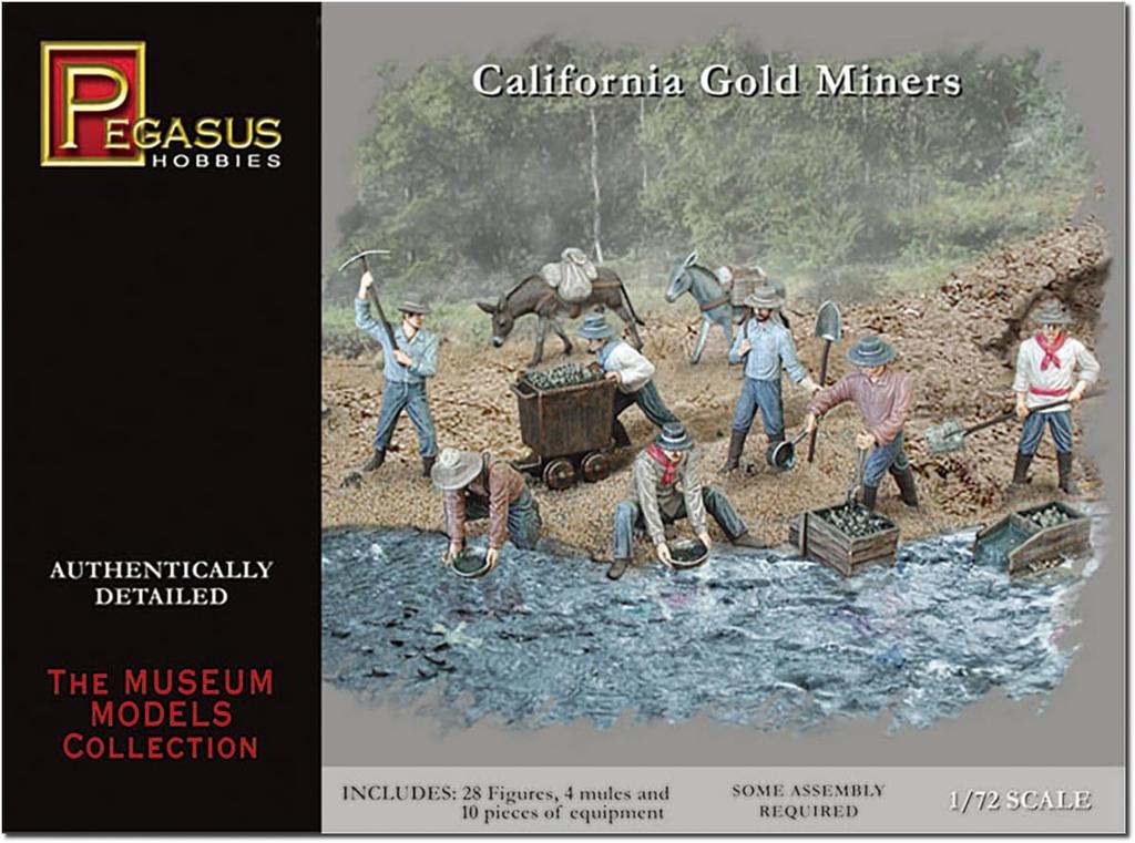 Pegasus Hobby California Gold Panning Plastic Model PH7050 1/72