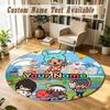 Round Rug Custom NameToca Boca Pattern Non Slip Carpet Home Floor Decor