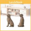 Adorables Figuras de Perro de Resina Marrón con Estilo Vintage Perfectas para Decoración del Hogar y para Regalar