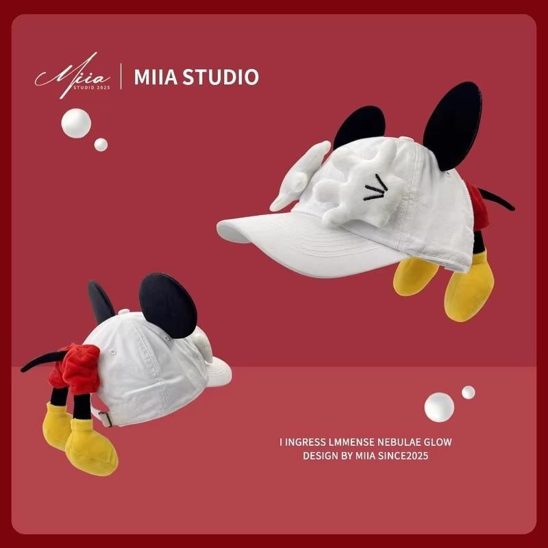 Mickey Baseball Cap Cartoon Design Parody Mickey Cute Creative Big Ear Design Duck Tongue Hat Fashionable And Versatile Cap Toys