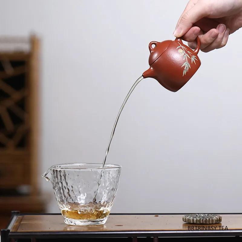 Chinese Yixing Purple Clay Teapot Handmade Butterfly Beauty Tea Pot Household Raw Ore Zhu Mud Kettle Zisha Tea Set Teaware 80ml