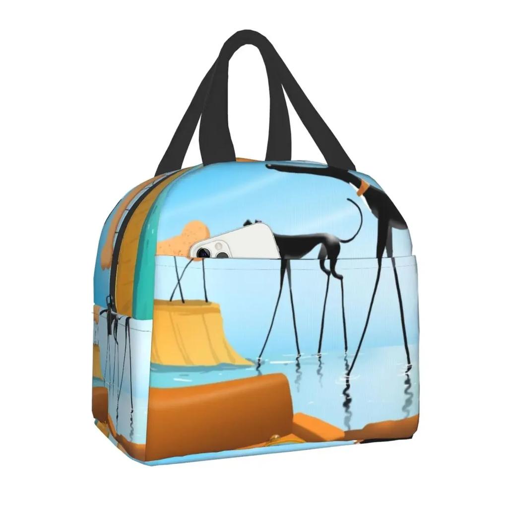 Luxury Pearl And Abalone Poodle Dog Insulated Lunch Bag for Women Resuable Pudel Caniche Cooler Thermal Bento Box Work School