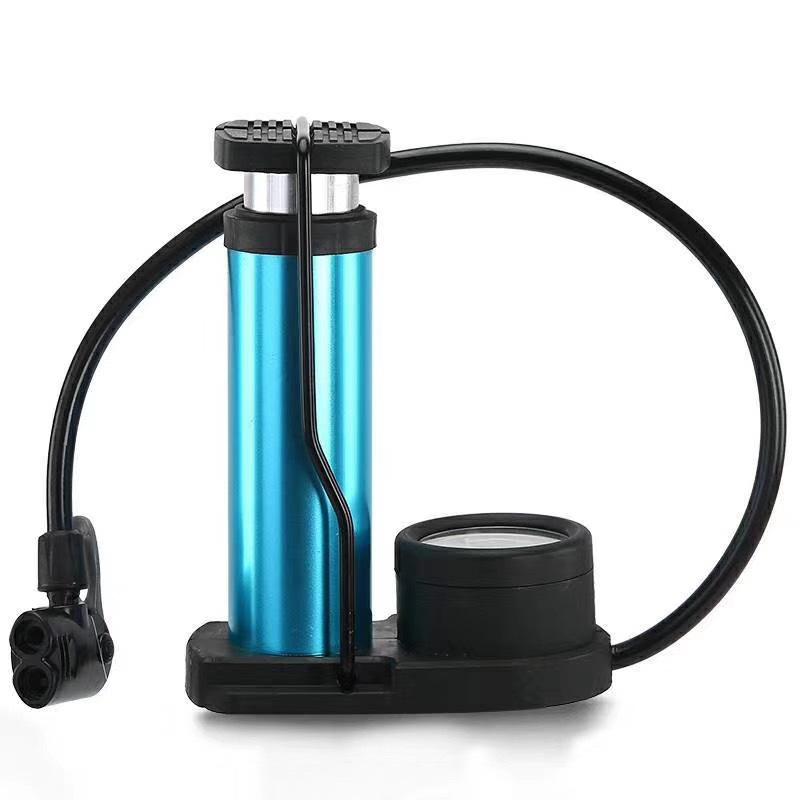 1PC Bike Pump Mini Portable Bicycle Foot Pump with Pressure Gauge Accessories Fits Valve Bicycle Air Pump.