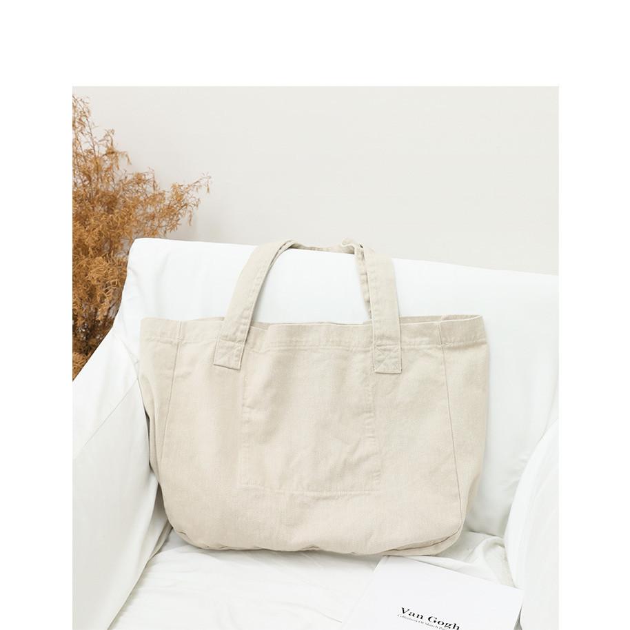 IELGY Japanische lässige Kunst-Canvas-Tasche, modische Handtasche mit Buchstabendruck