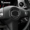 Real Soft Carbon Fiber Sticker For Toyota RAV4 2006 2007 2008 2009 2010 2011 2012 LHD RHD Car Steering Wheel Center Frame Trim