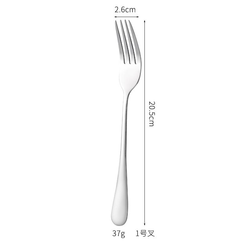 304 Stainless Steel Knife and Fork Spoon Thickened Tableware Dessert Round Spoon Pointed Spoon Western Food Steak Knife and Fork