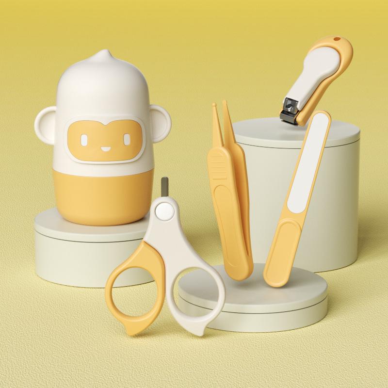 Safe Baby Nail Clipper Set: Anti-Pinch Scissors & File for Newborns and Children
