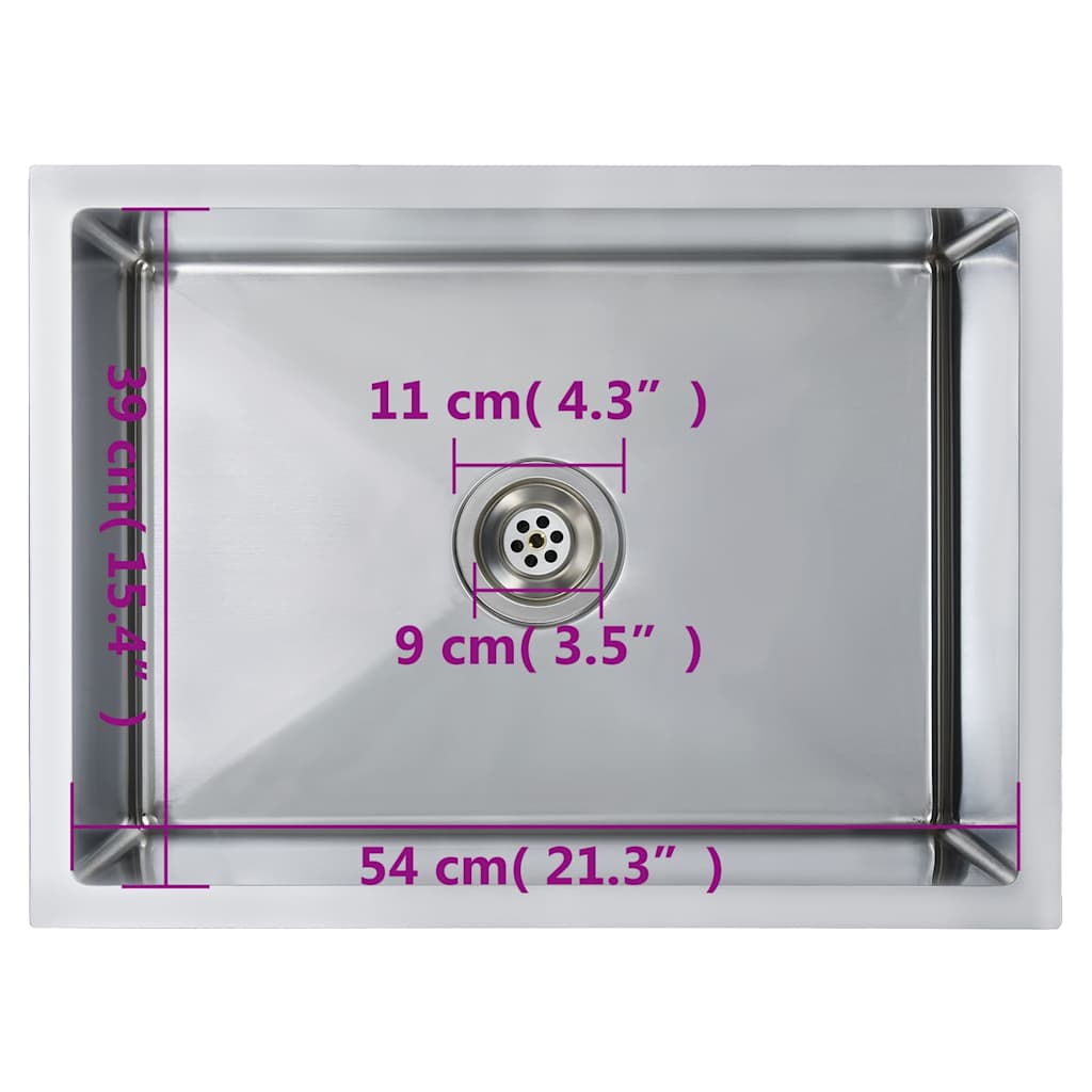 Handcrafted Kitchen Sink Stainless Steel