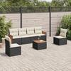 VidaXL Garden Lounge Set with Cushions 7 Pcs, Patio Sofas, Furniture Set, Outdoor Terrace Furniture, Black 3259949