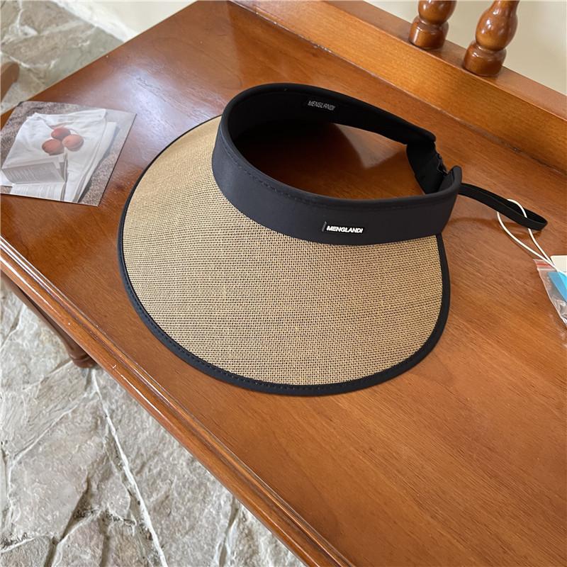Straw Empty Top Hat Children's Summer Cycling Sunshade Big Brim Sunscreen Straw Hat Foldable Face Cover Sun Hat Tide