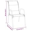 Garden Chairs 2 Pcs Steel and Textilene Black