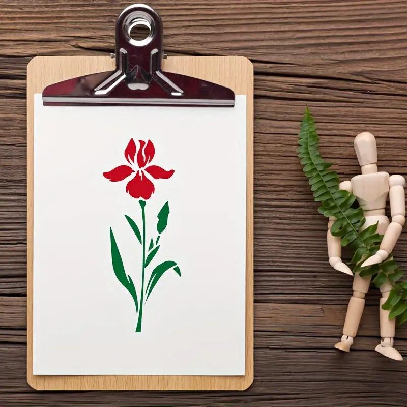 Nový styl, 6 listů, Šablona jedné květiny, Květinové téma, Šablona pro dětskou malbu, Vynikající vzory, Kreativní malba, Domácí dekorace