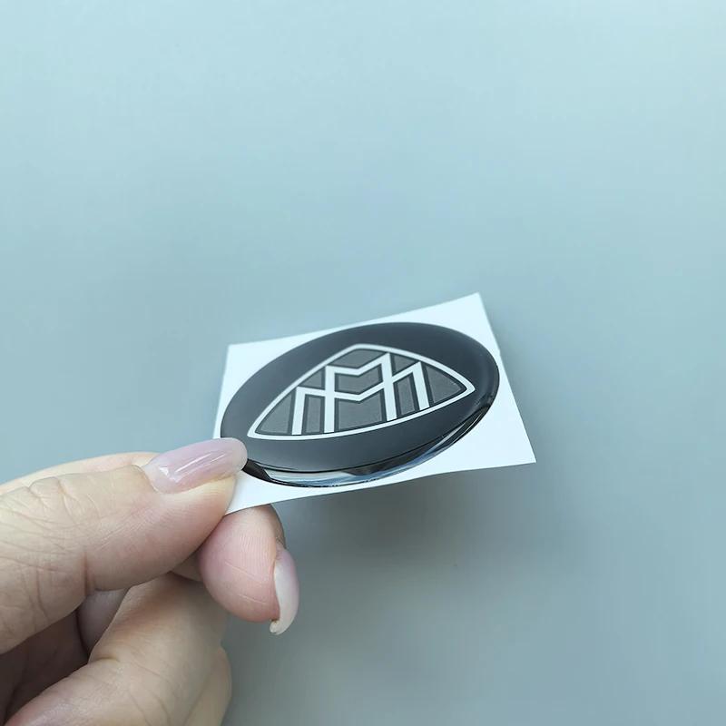 Pegatina para Coche 2025 Para Benz 11mm 14mm 20mm 25mm 30mm 5cm Redonda Cristal Epoxi Emblema de Coche Pegatina para Mercedes Benz Maybach Key Shel