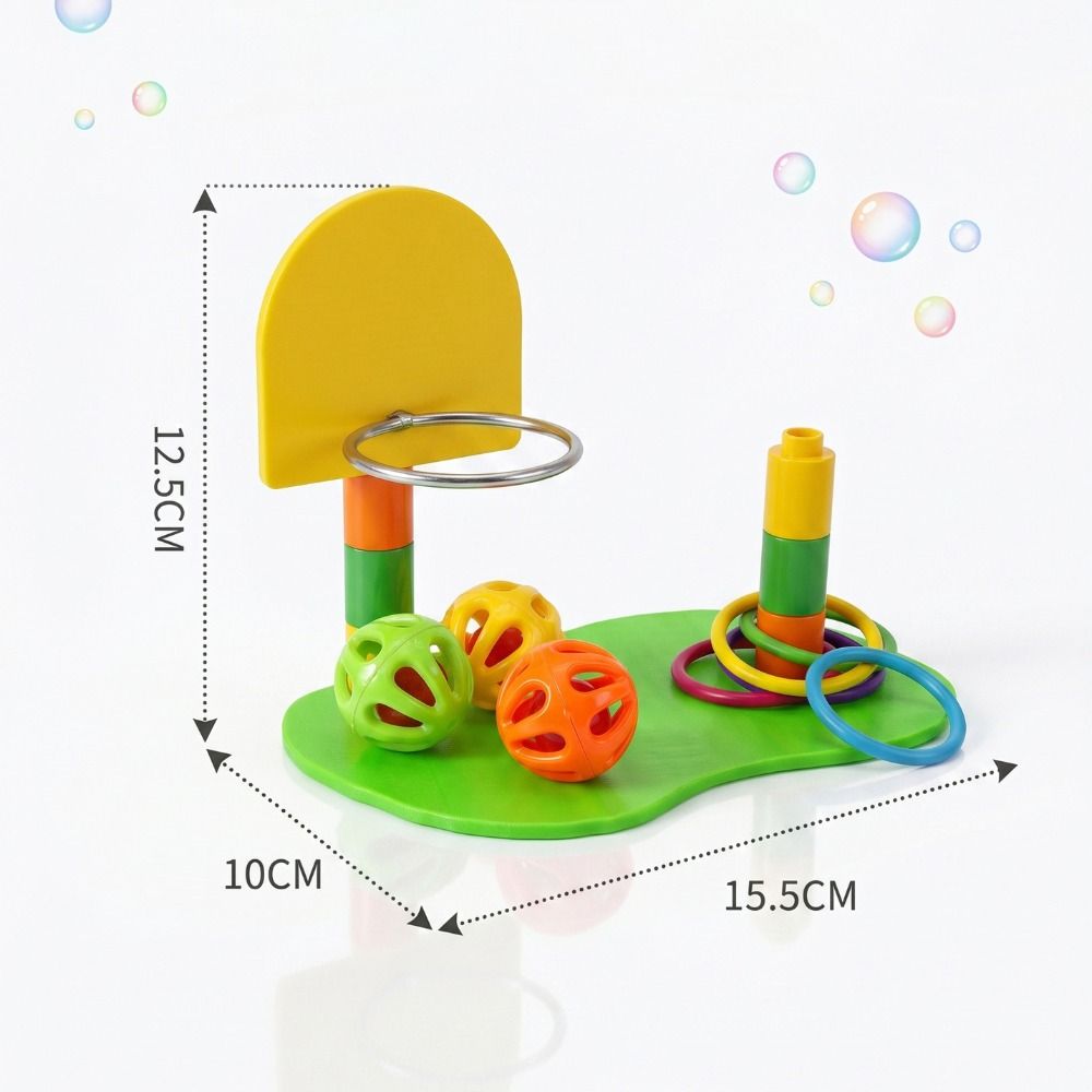 Adjustable Hoop Parrot Toy Set Interactive Ring Toss Game Bird Puzzle Toy  Bird Enrichment