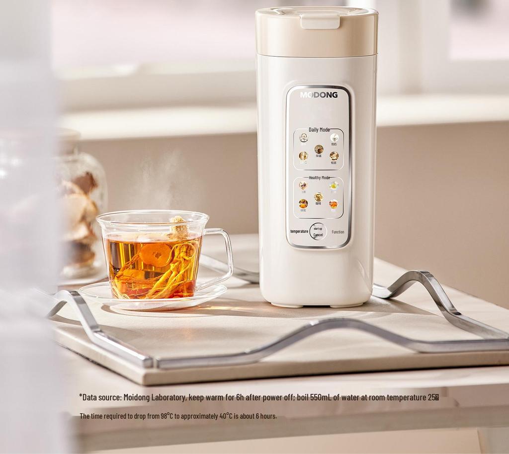 MoDong Pro Portable Mini Electric Kettle - Travel Water Boiler Cup with Constant Temperature Control.
