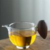 200ML Heat-resistant Glass Tea Pitcher Fair Cup With Wooden Handle Justice Cup Coffee Pitcher Kung Fu Tea Set Accessories