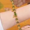 Imitation Dongling Jade Bracelet: Trendy Minimalist Lotus Design, Perfect Gift for Girlfriend
