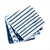 Livheart Brand New Zigzag Check Foldable Towel, Navy, Border, Dot, (Total Length Approx. 12.5cm), Towel, 82008-04