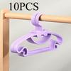 10PCS/set Colorful Clothes Hanger, Anti Slip Plastic, Cute Little Clothes Support, Home Clothes Rack