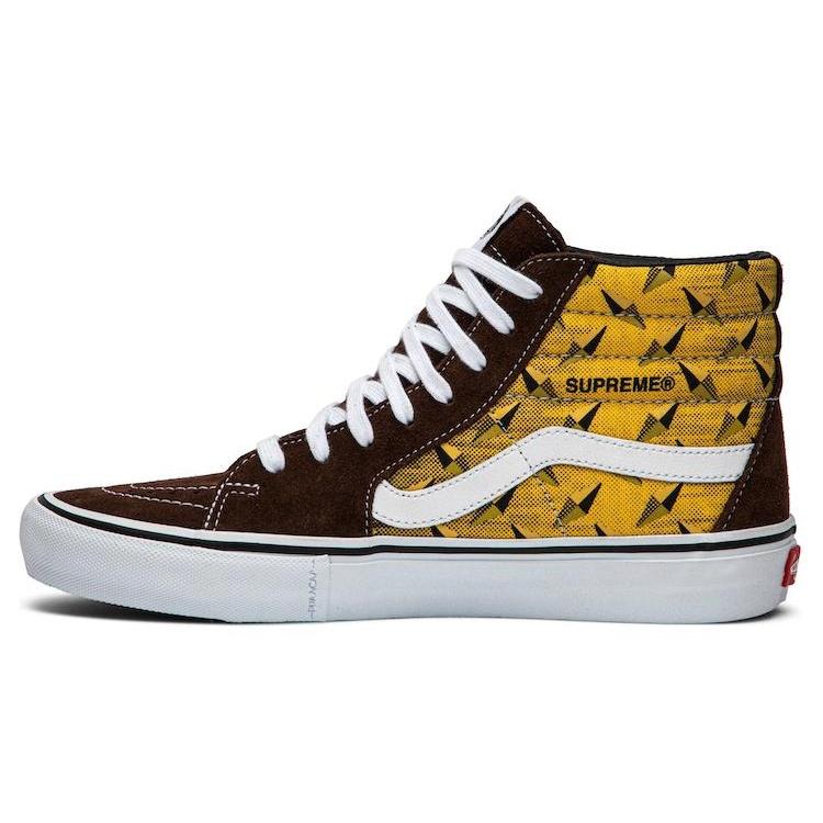 Vans Supreme x SK8-HI Pro  Diamond Plate Brown  Men s VN0A45JDTEE EU 41
