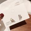 2025 Korean Simple Stud Earrings - Silver Needle Rhinestone Versatile Design for Women