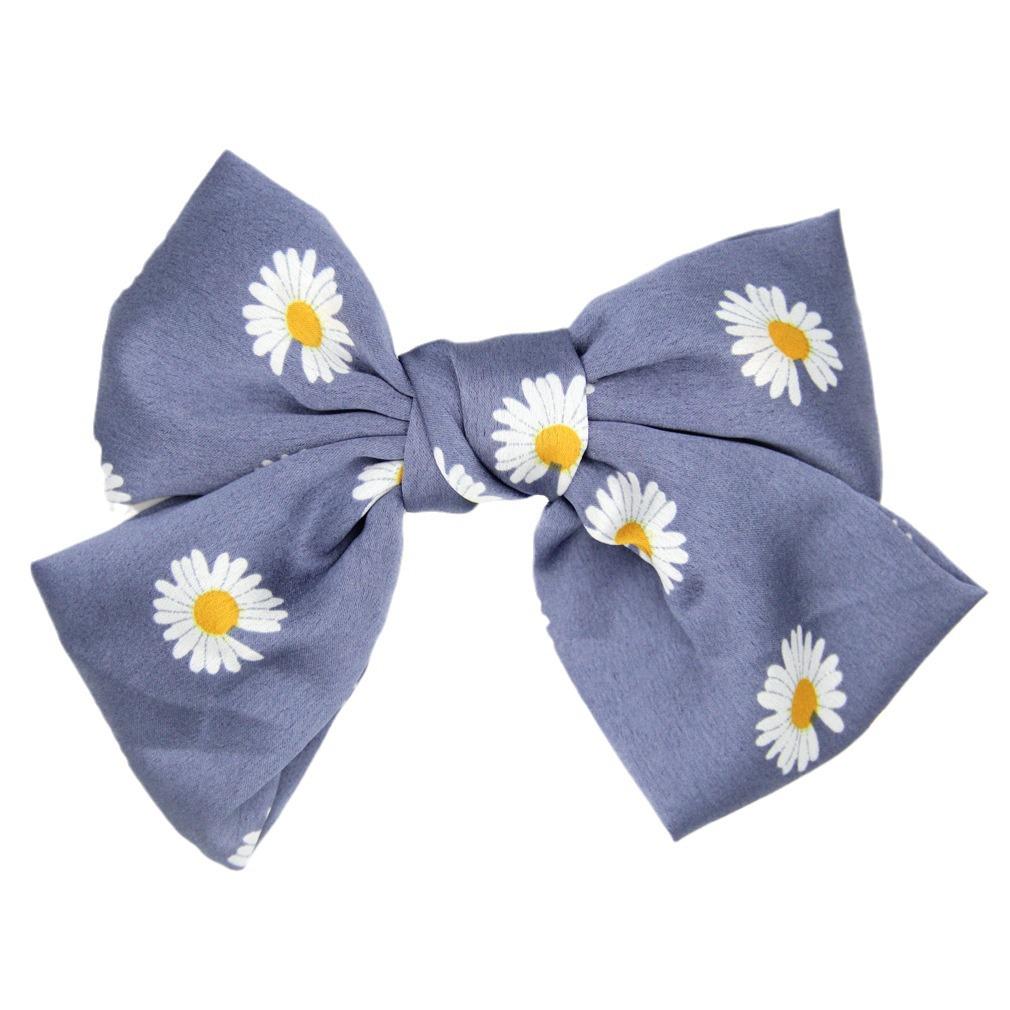 Korean Daisy Bow Double Layer Hair Clip for Girls