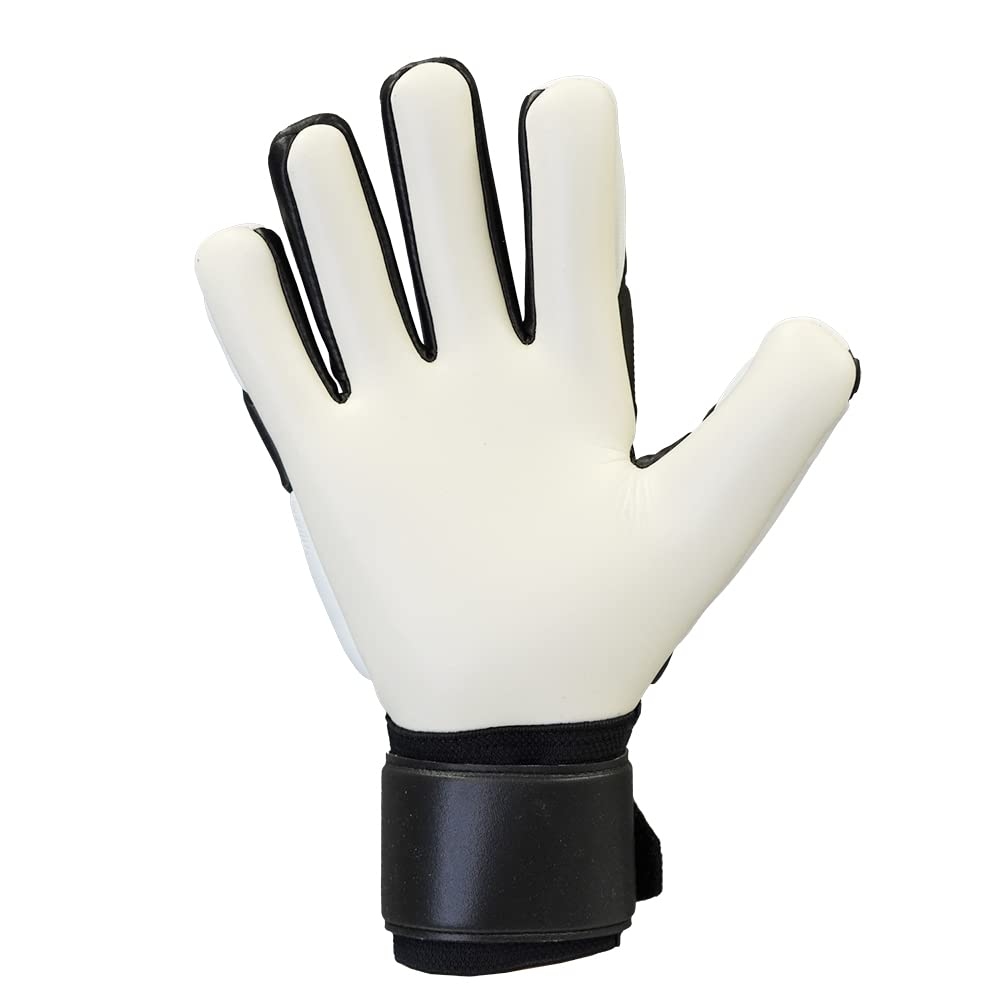 uhlsport Match Soccer GK Keeper Gloves Speed Contact Super Soft Half Negative 1011265 01 8 Black x White x Flow Orange
