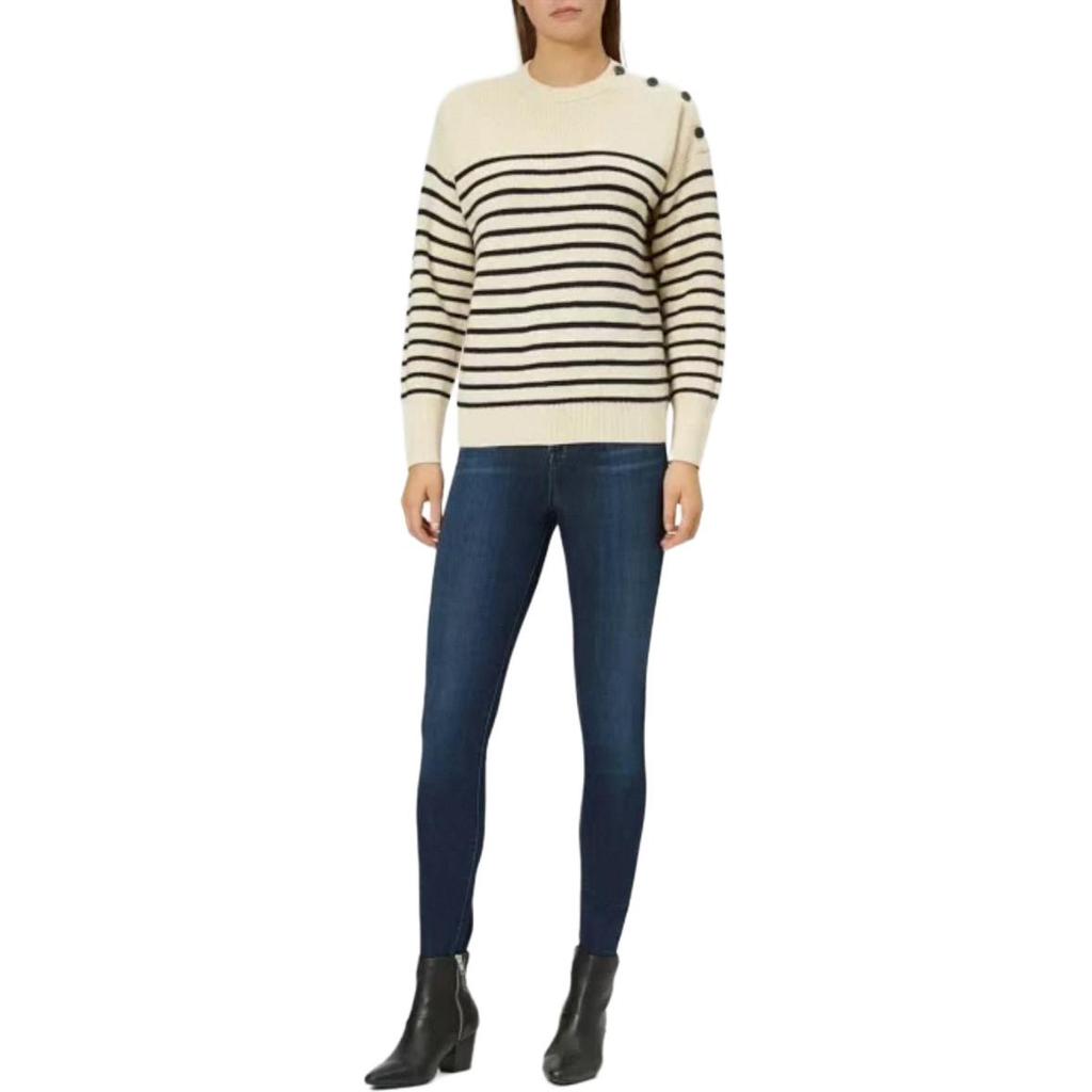 Polo Ralph Lauren Gestreifter Baumwolle Rundhals Langarm Strickpullover Damen Pullover 211762030-001