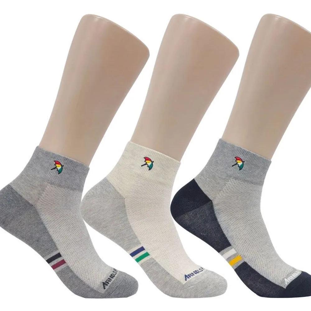 Arnold Palmer Men s Casual Socks Mesh Ankle Socks 3 Pairs AP5653 AP5653_3 Pairs [Random Color] FREE