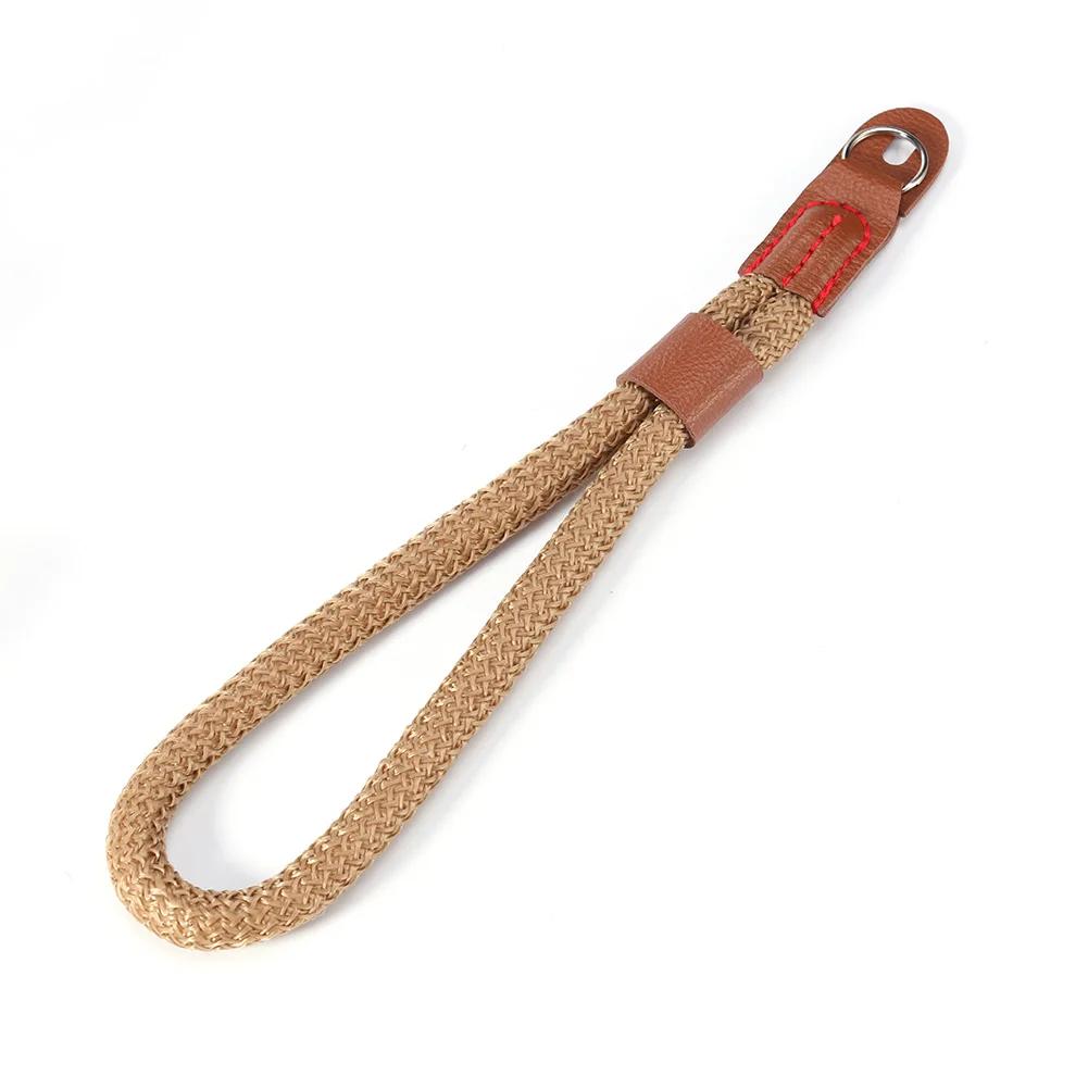 Nylon Strap Rope Camera Hand Strap Adjustable Camera Wrist Band Lanyard with Safer Connector Hand Strap for Leica Digital Camera светло-коричневого