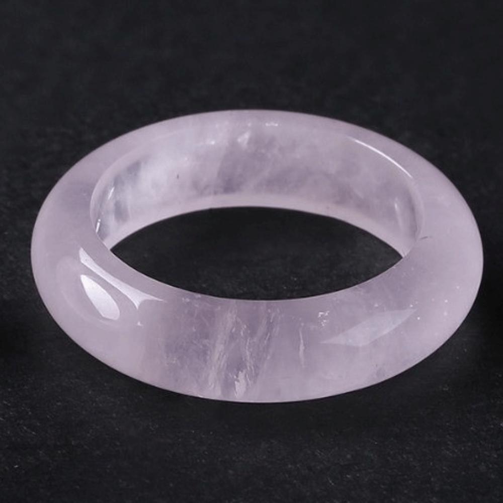 

Natural Crystal Minimalist Ring Elegant Jewelry Finger Ring Crystal Stone Band Rings Gift Style C