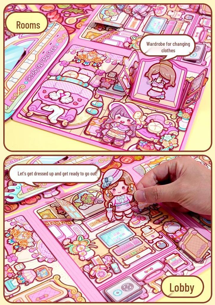 Mochi Jelly Stickers Quiet Book: Handmade DIY Planner for Girls - Creative Children's Toy