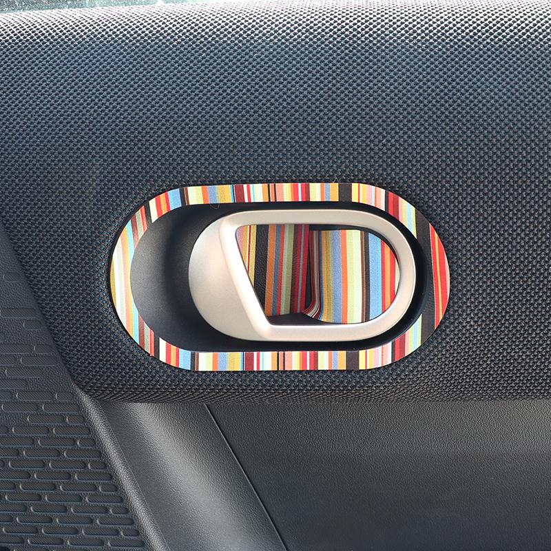 2pcs/4pcs For Mini Cooper F65 F66 F67 2024 2025 Car Inner Door Handle Bowl Trim Decoration Stickers Interior Car Accessories