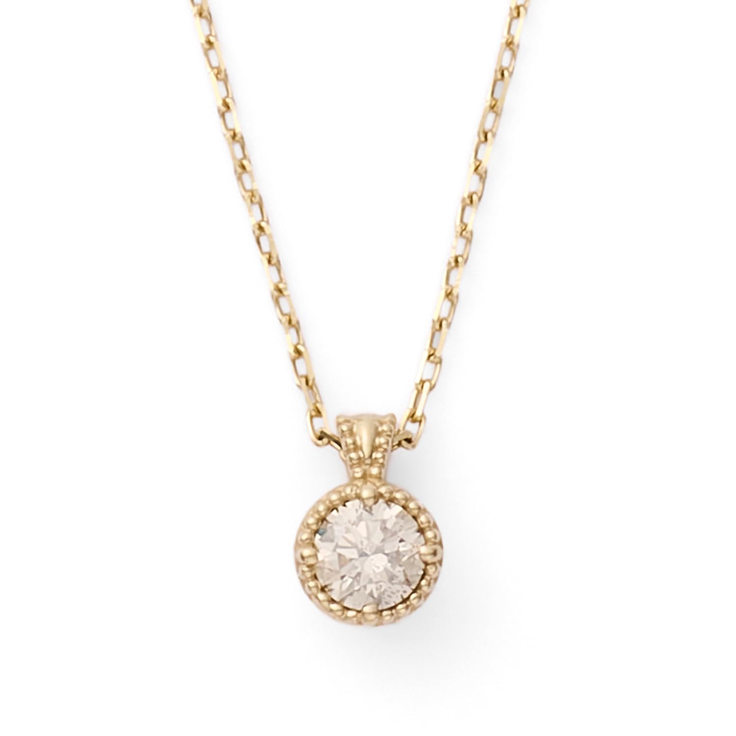 

K10 diamond necklace [Agate] (0.1ct) 1024211633108999 білий