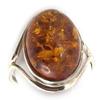 Amber 'Inspiration' Silver Ring