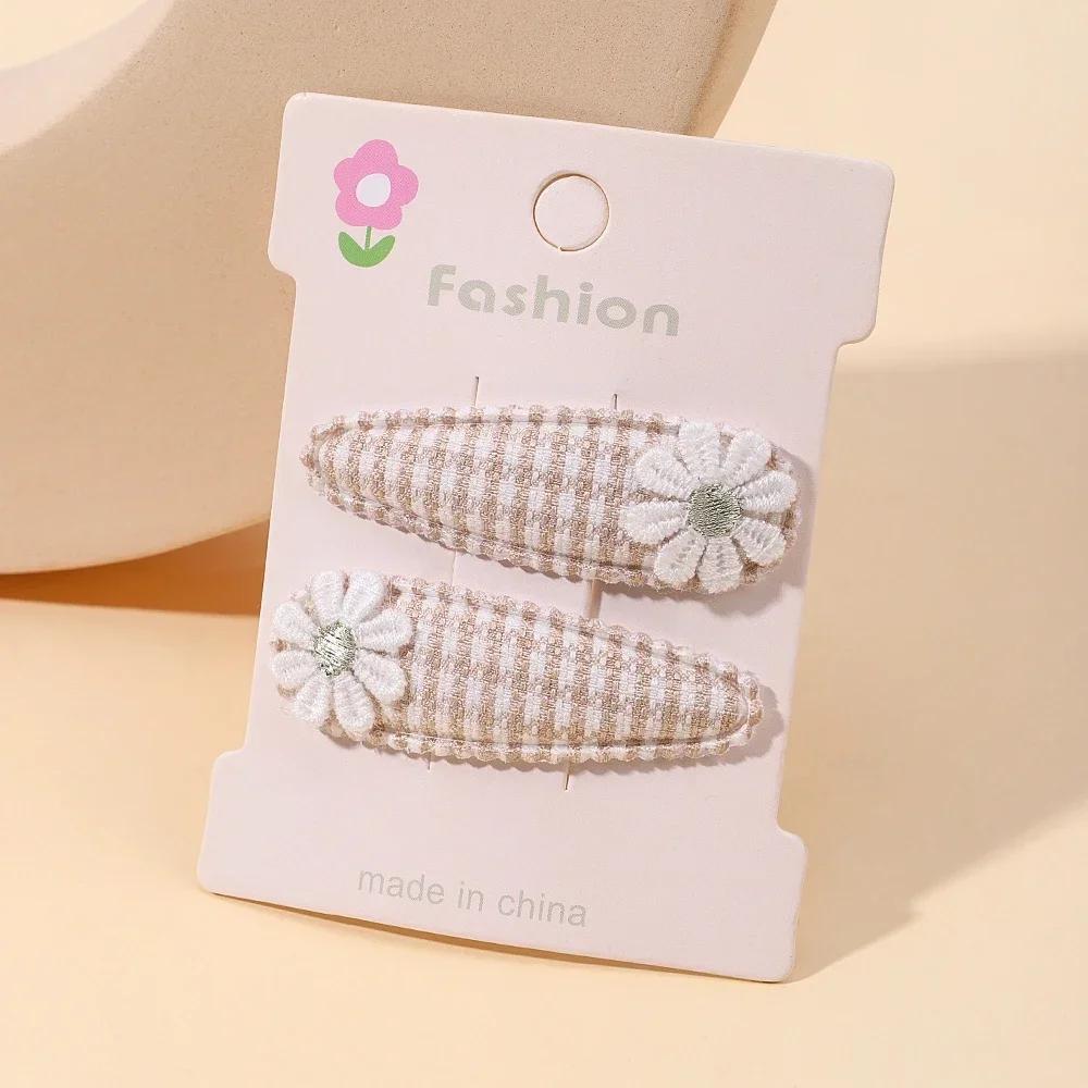 2 Stück Niedliche Baby Mädchen Haarspangen Gänseblümchen Blume Kinder Haarnadeln Prinzessin Haarspange Kind Haarschmuck Frühling Koreanischer Stil Haarklammern