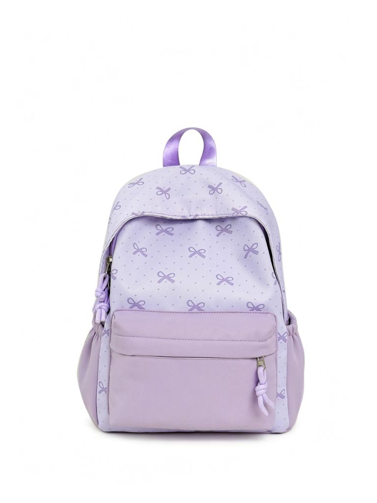 Schoolbag Japanese Ins Cute Bow Print Student Backpack Niche High Value Color Matching Shopping Research Small Backpack