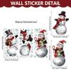 Snowflake Window Decals Cartoon Snowman Window Clings Creative Decorative Sticker  Home Decoration