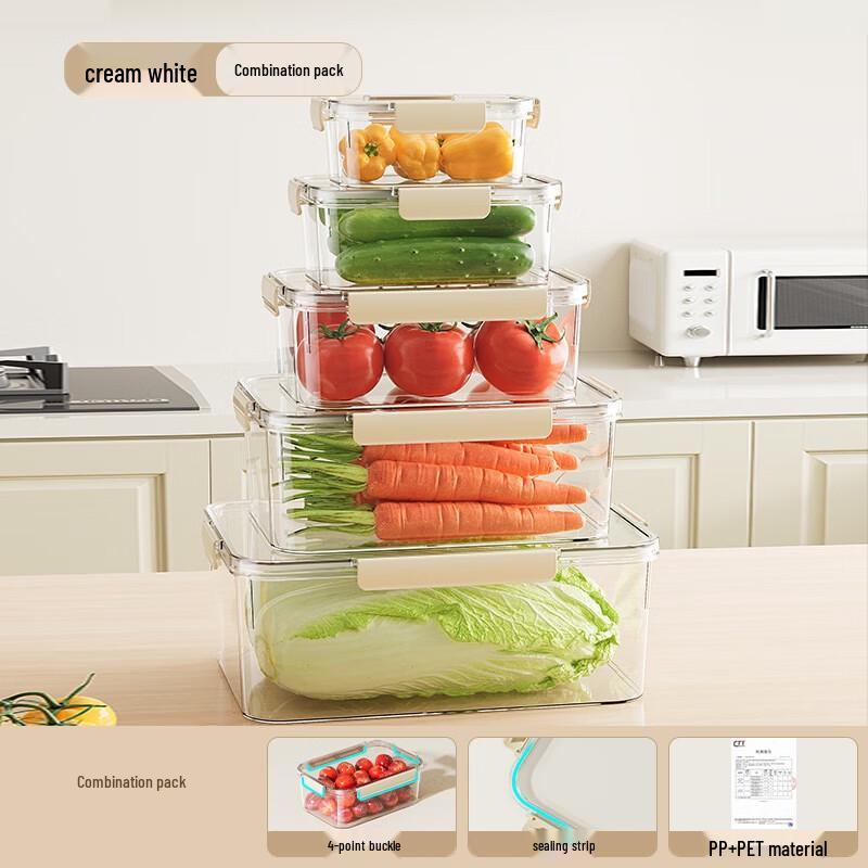 

ZISIZ 5-Piece Refrigerator Food Storage Container Set